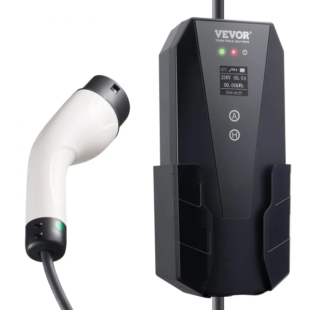 VEVOR 32 A Level 2 Portable EV Charger – Fast 25 mi/hr Charging, IP66 Waterproof
